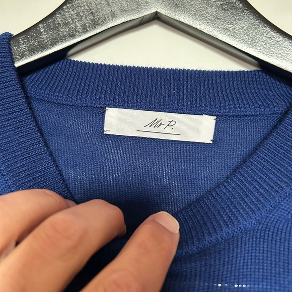 Mr P men’s shortsleeved knit sweater top.  100% merino lambs wool - Picture 2 of 6